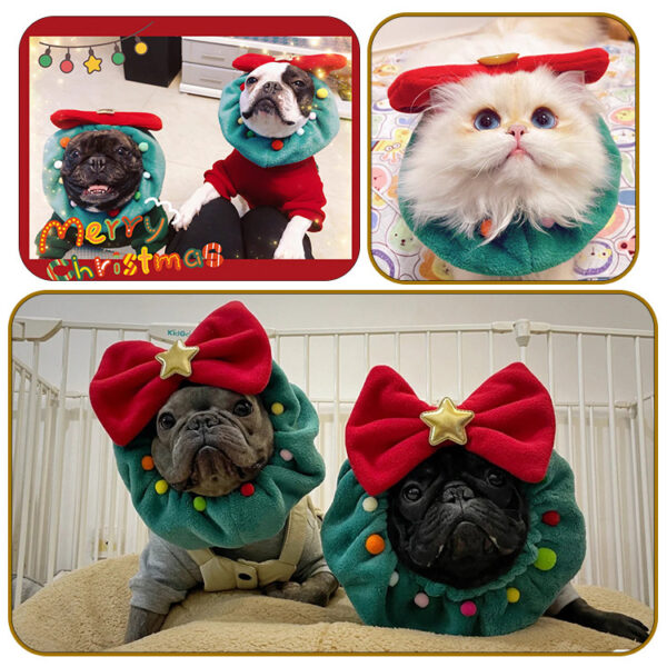 Christmas Pet Bow-knot Collar Friendly To Skin Xmas Pet Scarf WashableParty Pet Dog Neck Strap Scarf - Image 5