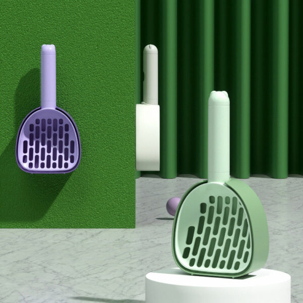 Cat Litter Scoop Plastic Cats Poop Scoop With Base Pets Cleanning Tool Cat Toilet Products Durable Litter Box Cleaner Shovel Pet Products - Image 3