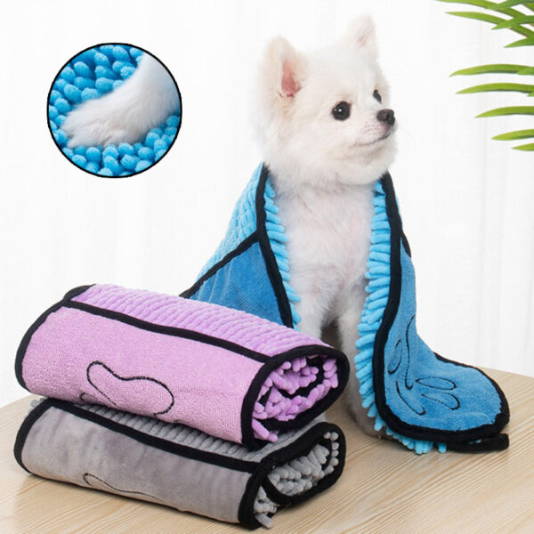 Super Absorbent Quick-Dry Pet Microfiber Bath Towel – Dogs & Cats