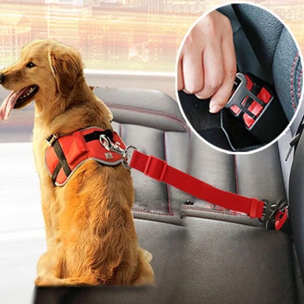 Paw Heaven™ Adjustable Pet Car Seat Belt – Dog & Cat Safety Harness Clip